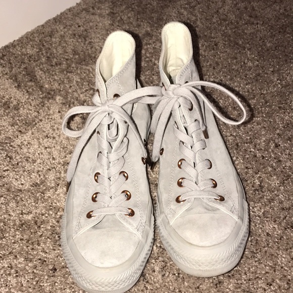 grey rose gold converse